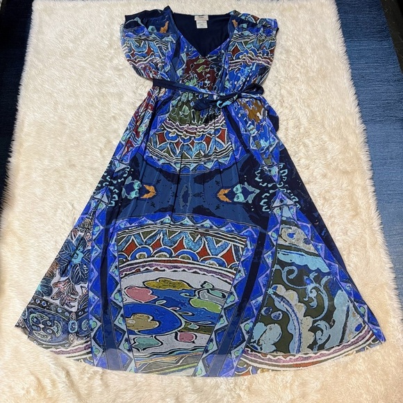 Fuzzi Printed Maxi Dress - Size 20 - Picture 1 of 6